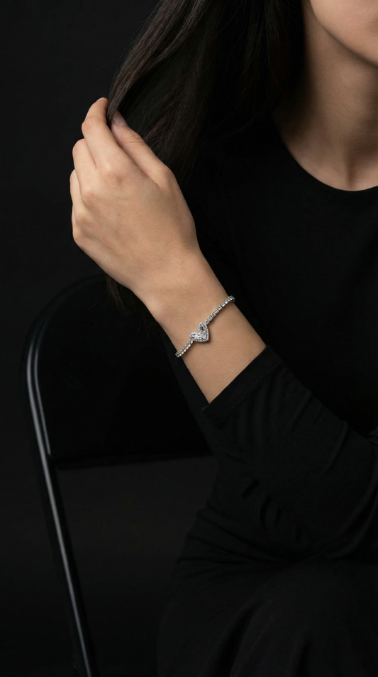 Heart Stone Bileklik (Silver)